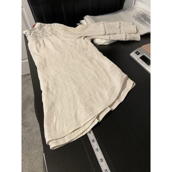 Vintage Studio JPR Womens Top Size 3X White Rayon Nylon Blend Embroidered Boho - Picture 7 of 8